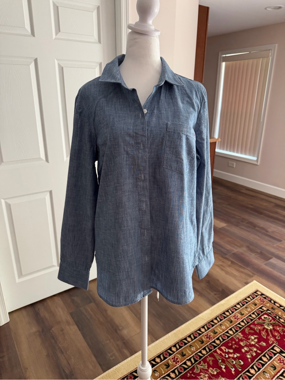 Tommy Hilfiger Light Blue Chambray Button-Up Shirt